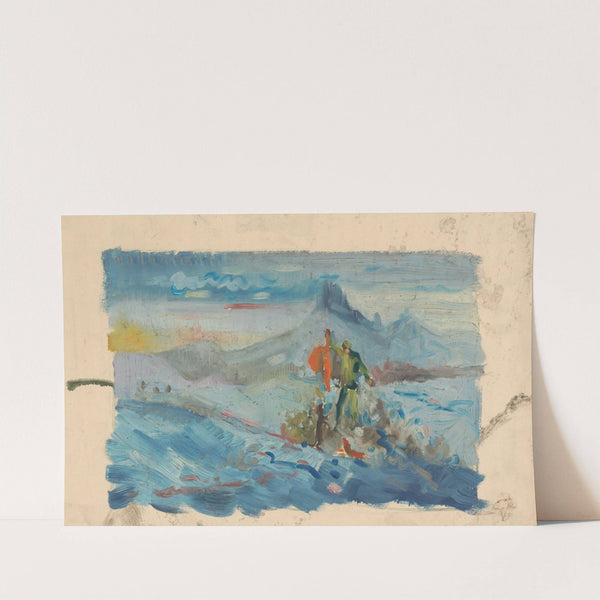 Hunters in a Landscape by Arnold Peter Weisz-Kubínčan