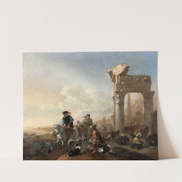 Hunters Near Ruins by Jan Baptist Weenix