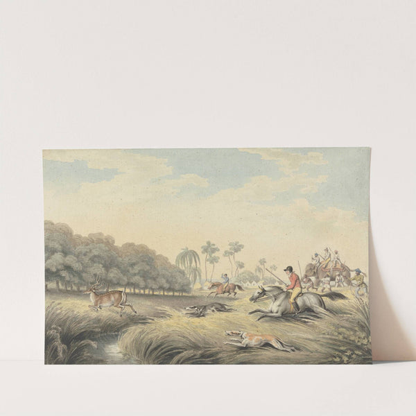 Hunting a Hog-Deer by Samuel Howitt