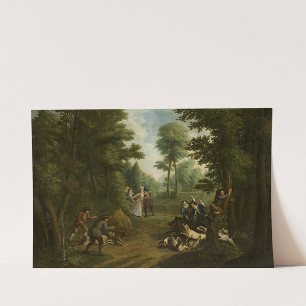 Hunting a wild boar (1773) by Peter Jacob Horemans