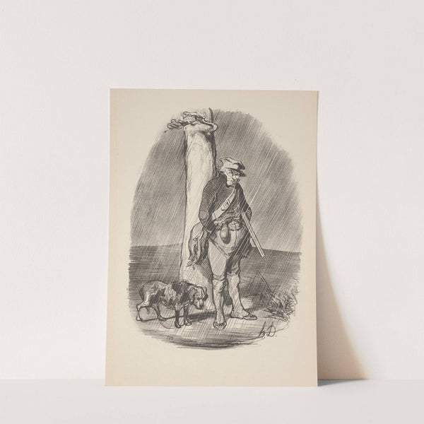 Hunting and fishing Pl.03 (1844) by Honoré Daumier