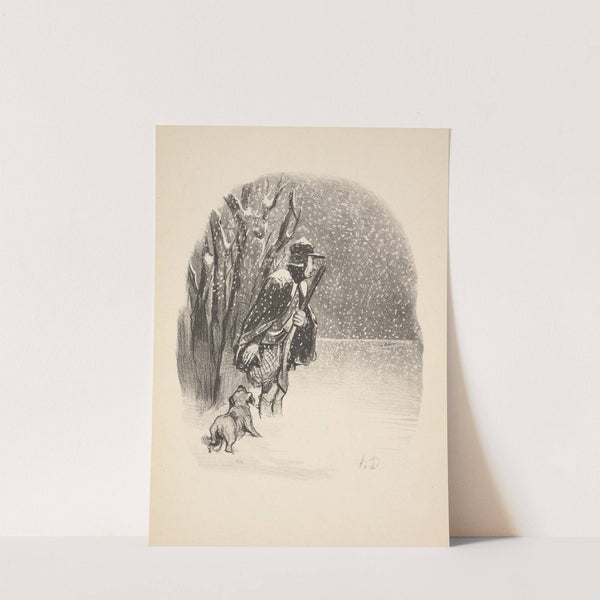 Hunting and fishing Pl.07 (1844) by Honoré Daumier