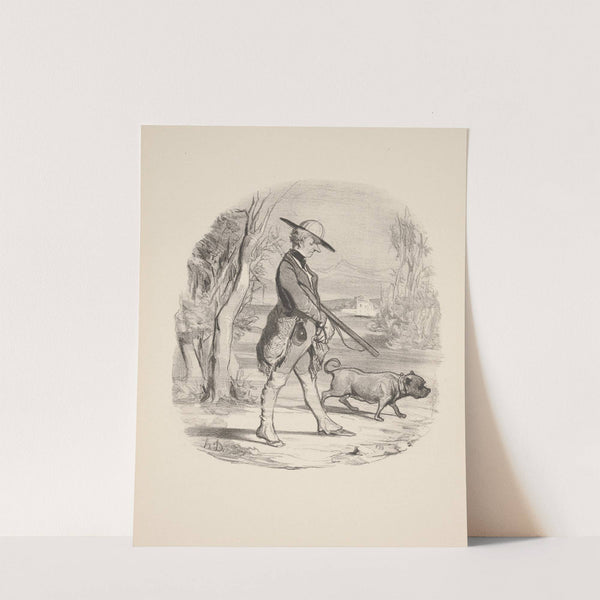 Hunting and fishing Pl.09 (1844) by Honoré Daumier