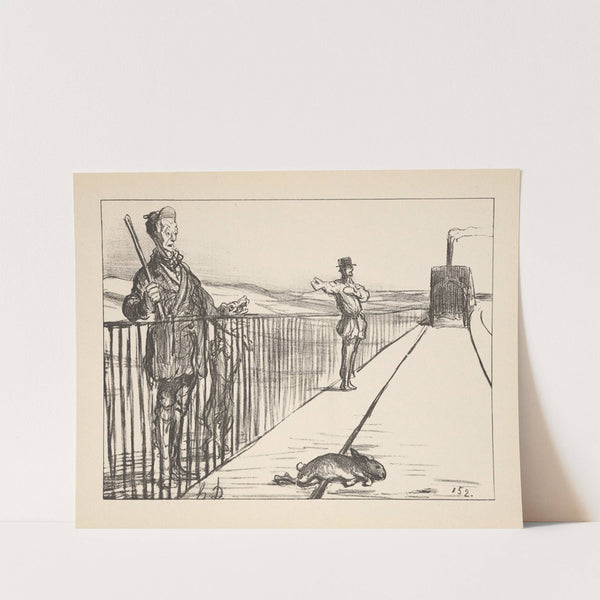Hunting and fishing Pl.15 (1844) by Honoré Daumier