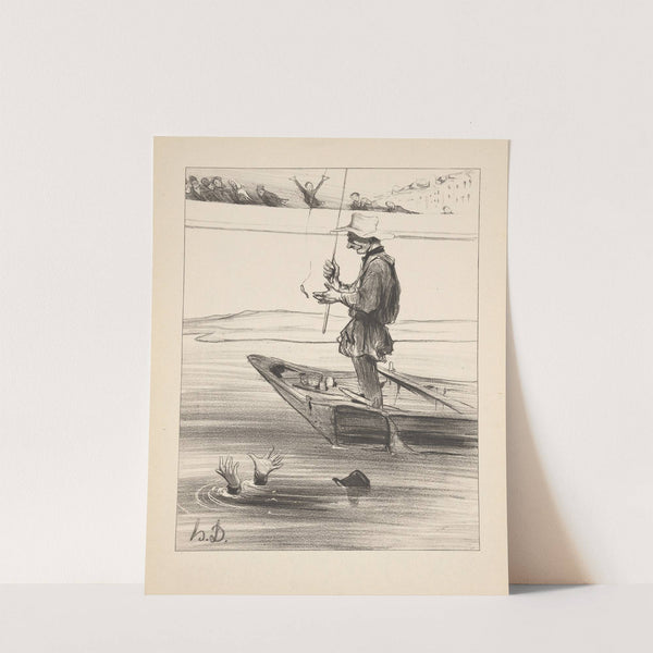 Hunting and fishing Pl.17 (1844) by Honoré Daumier