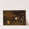 Hunting Dogs with Dead Hare (1857) by Gustave Courbet