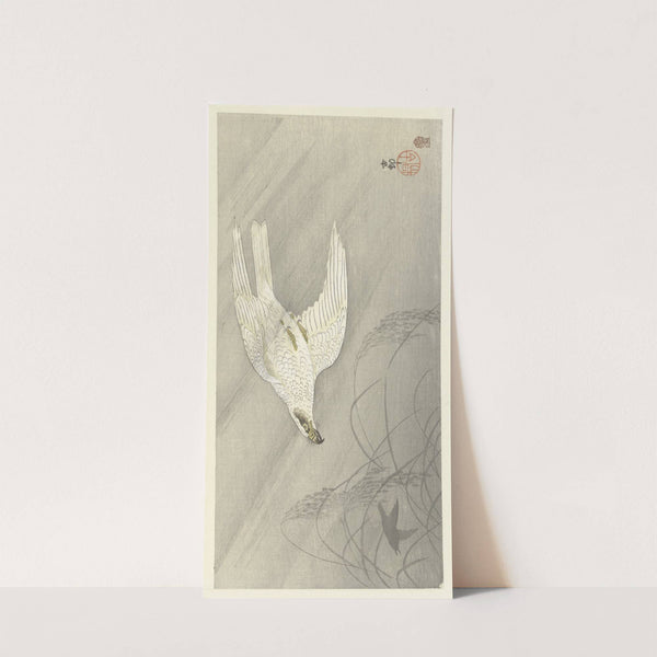 Hunting hawk by Ohara Koson