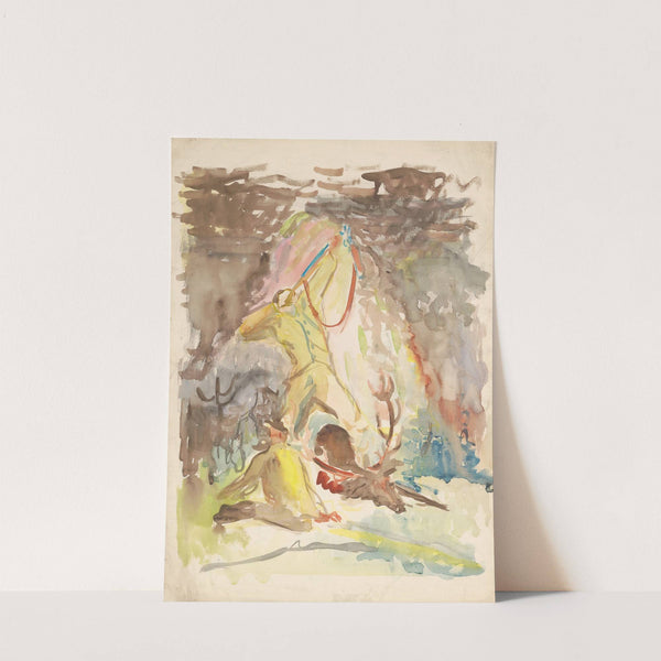 Hunting Motif by Arnold Peter Weisz-Kubínčan