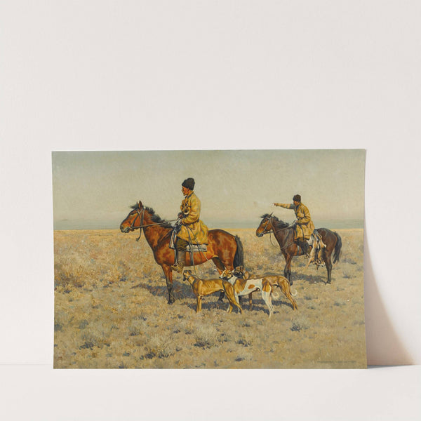 Hunting on the steppes by Hugo Ungewitter