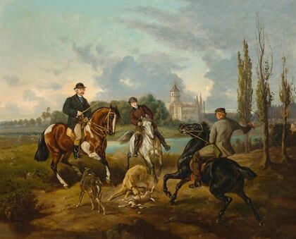 Hunting scene in Radziejowice