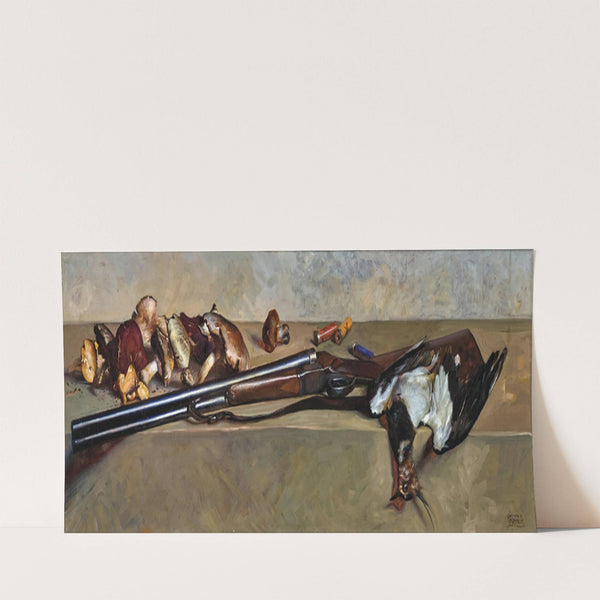 Hunting Still Life with Mushrooms (1938) by Cagnaccio di San Pietro