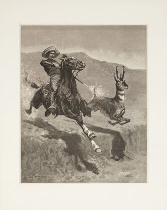 Hunting the prong-horn antelope in California (1889)