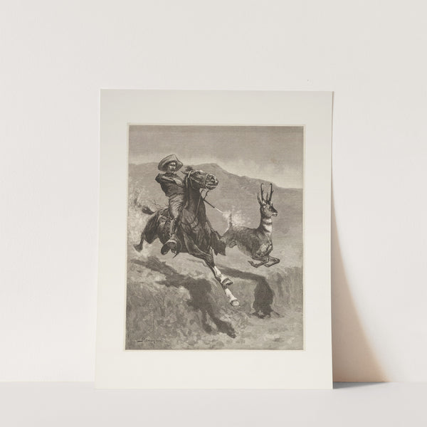 Hunting the prong-horn antelope in California (1889) by Frederic Remington