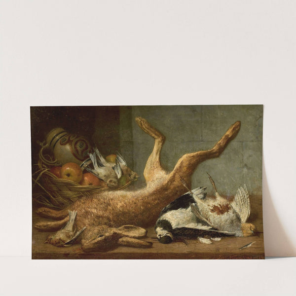 Hunting trophies, dead hare by Joseph Nauwens