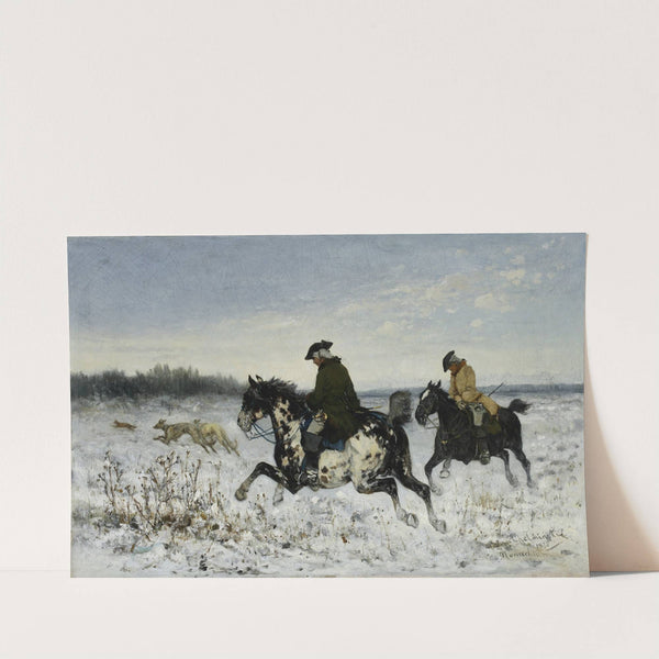 Hunting with greyhounds by Jan Chełmiński