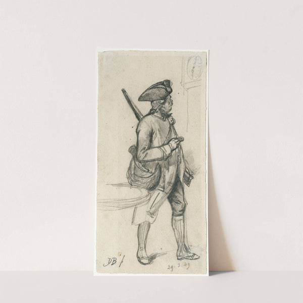 Huntsman looking at a clock (1849) by David Bles