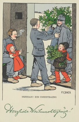 Hurrah! Ein Christbaum! Herzliche Weihnachtsgrüsse! (1914)