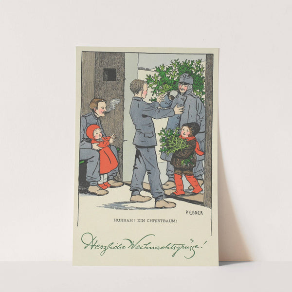 Hurrah! Ein Christbaum! Herzliche Weihnachtsgrüsse! (1914) by Ferdinand Ebner