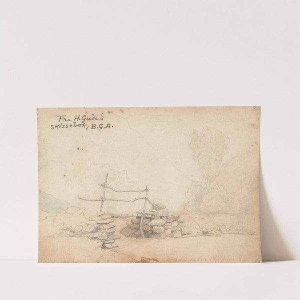 Hurrungene (detalj); fra Fortunsdalen by Hans Gude