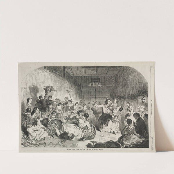 Husking the Corn in New England (1858) by Winslow Homer