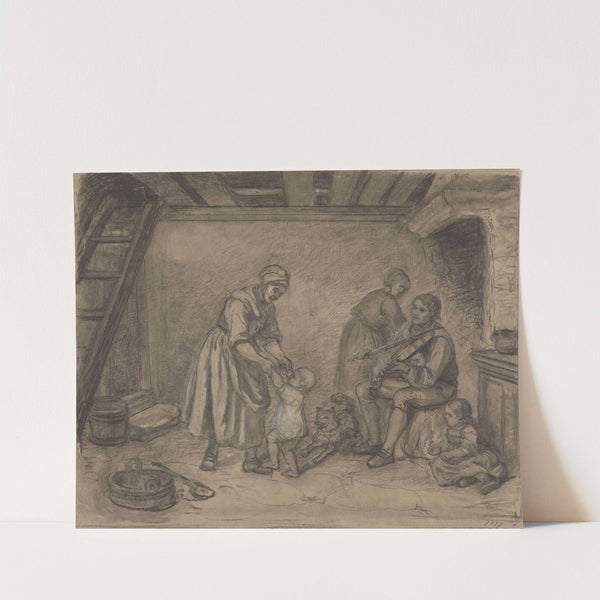 Huslig scene på landet (1847) by Adolph Tidemand