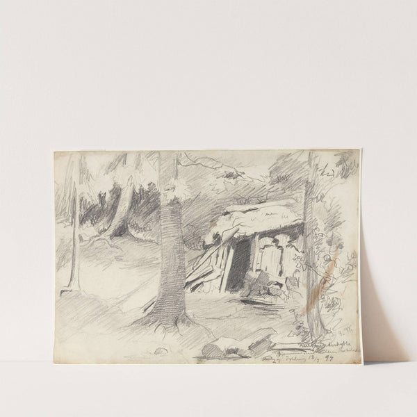 Hut in the Forest (1894) by Gustav Wentzel