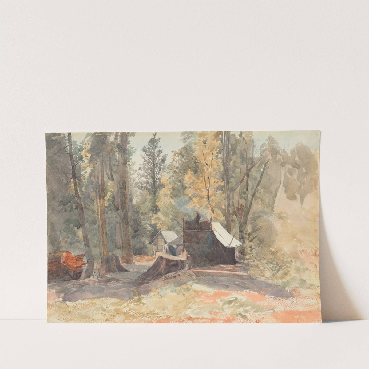 Hut of the 'Italian party', old diggings on Buller by James Crowe Richmond