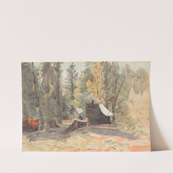 Hut of the 'Italian party', old diggings on Buller by James Crowe Richmond