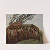 Hut on Fire (mid-20th century) by Sam Ntiro
