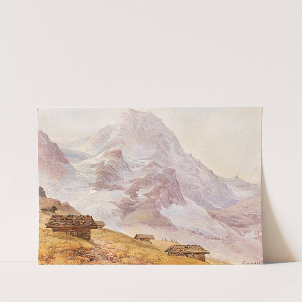 Huts on a mountain pasture by Franz Steinfeld