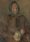 Hutsul woman with a jar