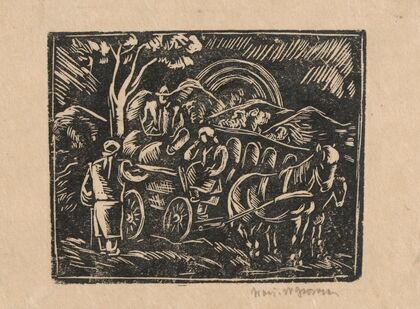 Hutsuls on a cart (1923)