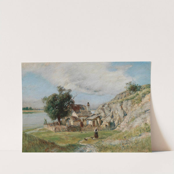 Hütte an der Donau bei Hainburg by Rudolf Ribarz