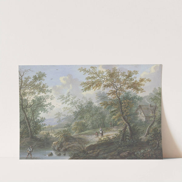 Hütte in einem Wald mit Staffage by Johann Peter Neef