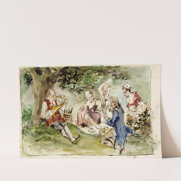 Huvila lähteen vierellä, harjoitelma by Albert Edelfelt