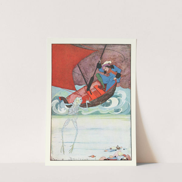 I banged it a good while with one of my sculls by Jean de Bosschère