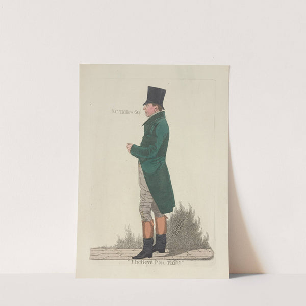 I believe I’m right. (1823) by Richard Dighton