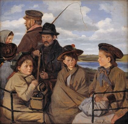 I dagvognen. Kunstnerens broderbørn