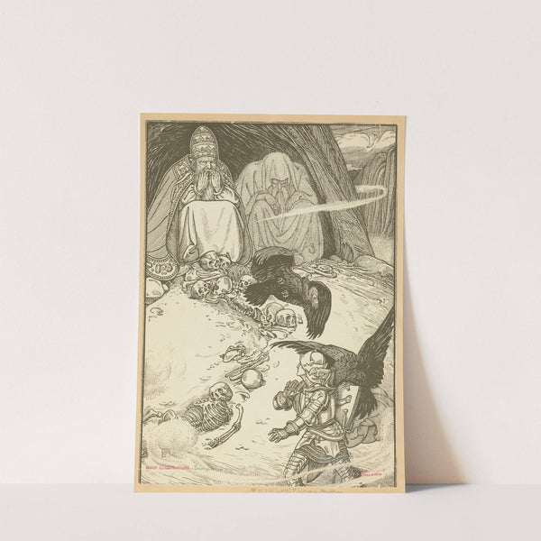 I espied a little before me a cave, where two giants, pope and pagan, dwelt. by George Woolliscroft Rhead