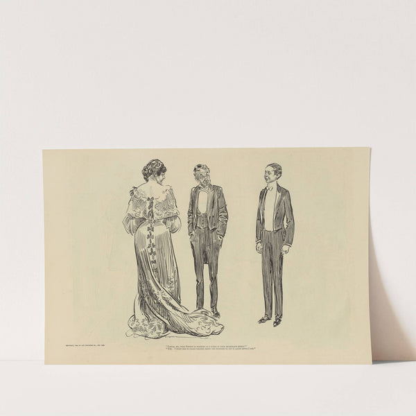 ‘I hear, sir, that freddy is working as a clerk in your brokerage office’ (1900-1905) by Charles Dana Gibson