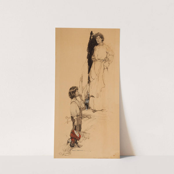 I is Toddie, By Paths of Flame story illustration (1905) by Frank Earle Schoonover