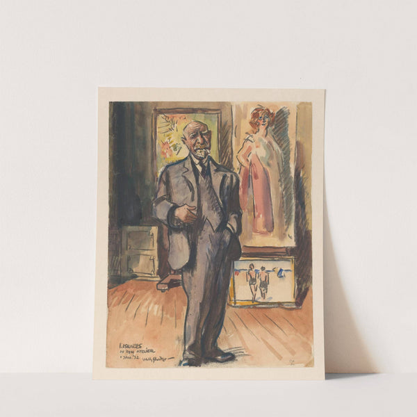 I. Israels in zijn atelier by Willy Sluiter