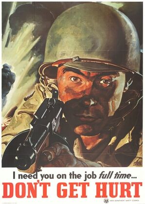 I need you on the job full time…don’t get hurt (1943)