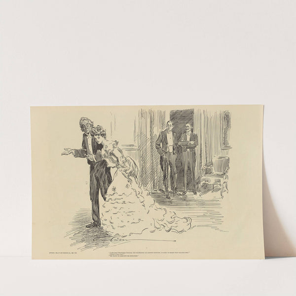 I see that professor gigham, the celebrated all-around scientist, is going to marry that college girl (1900-1905) by Charles Dana Gibson