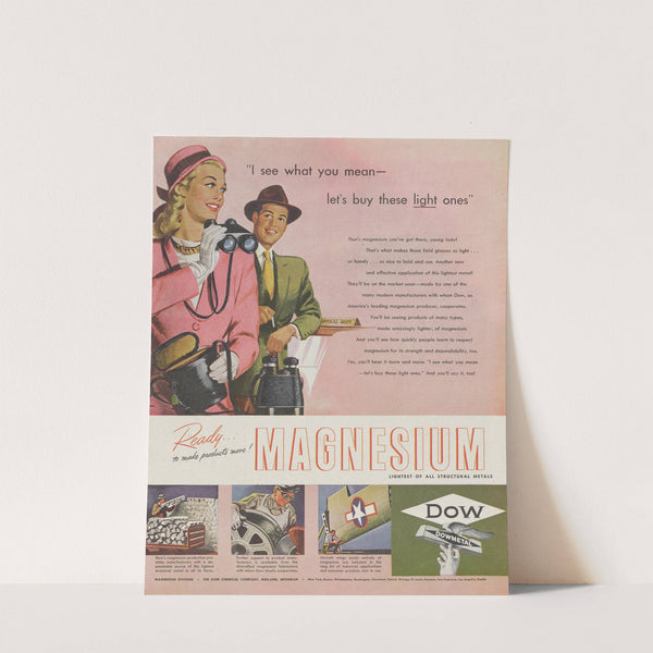 ‘I See What You Mean…Let’s Buy These Light Ones’ (1946) by Dow Chemical Company