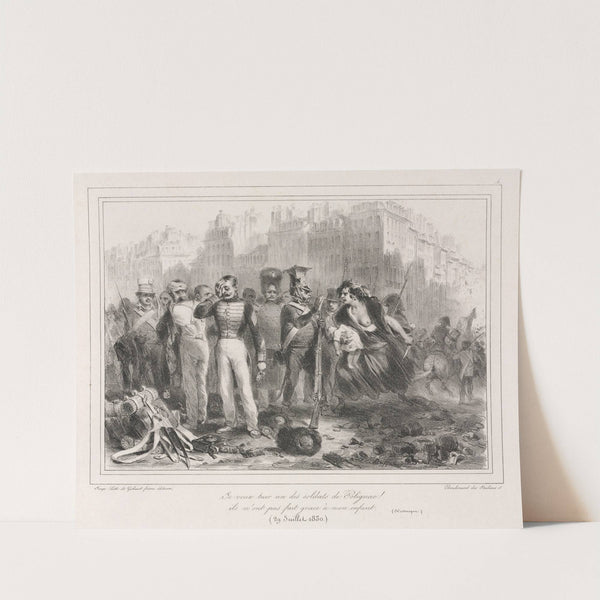 I want to kill one of Polignac’s soldiers. They did not spare my child (1830) by Denis Auguste Marie Raffet