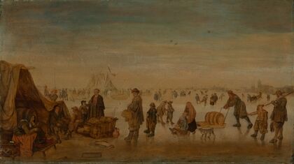Ice fun on a frozen river