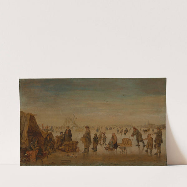 Ice fun on a frozen river by Arent Arentsz. Cabel