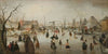 Ice-skating in a Village