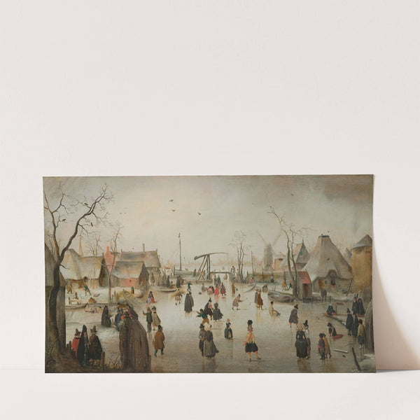 Ice-skating in a Village (c. 1610) by Hendrick Avercamp